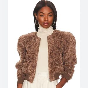 ASTR THE LABEL - Revolve - Stacy Faux Shearling Crop Jacket - Size Small